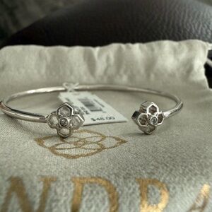 Kendra Scott Silver Floral Open Cuff Bracelet